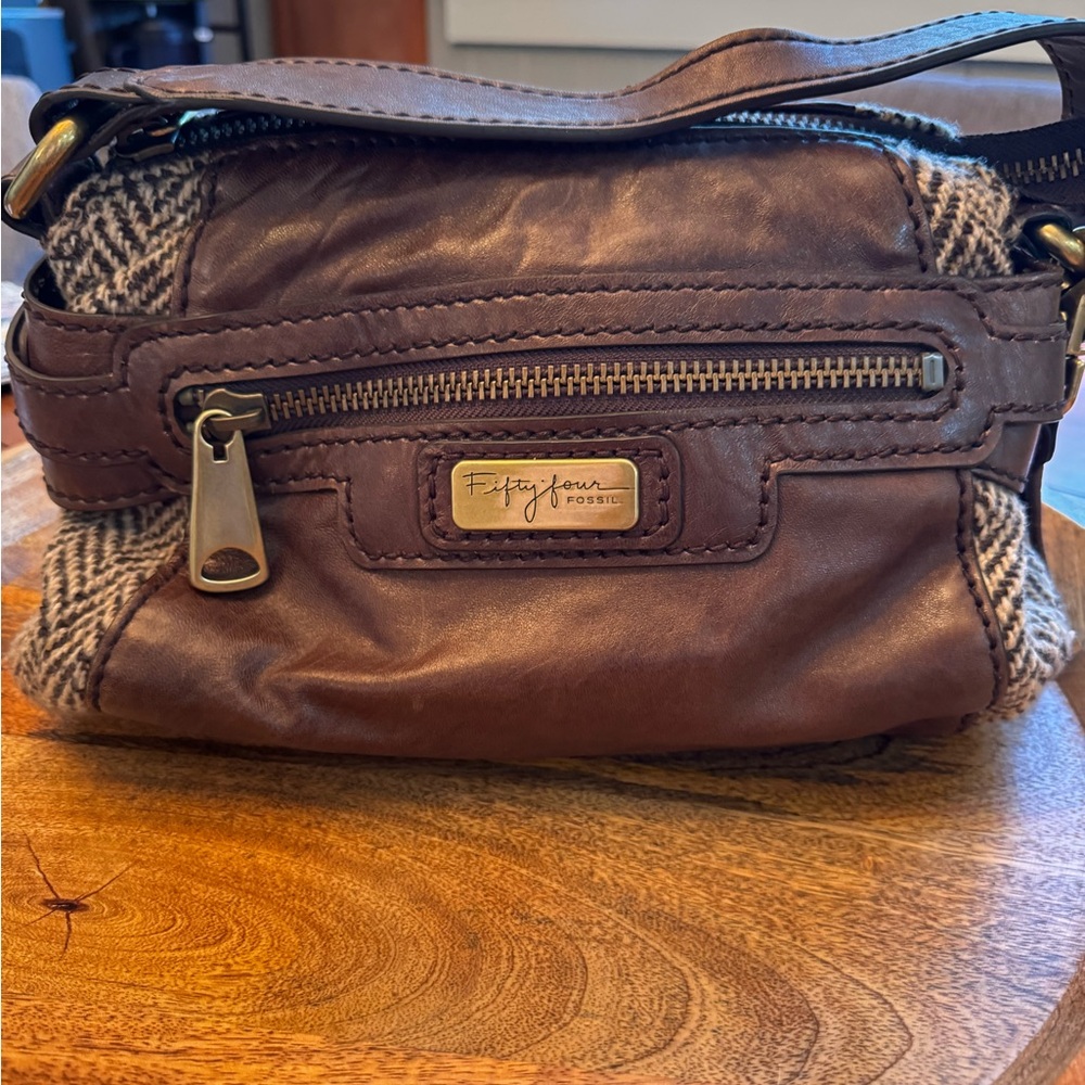 Fossil Fifty-Four Brown Leather Handbag 🔥
